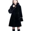 New Hooded Imitation Mink Imitation Fur Medium and Old Mother Imitation Mink Coat Women's Medium and Long Coat Winter