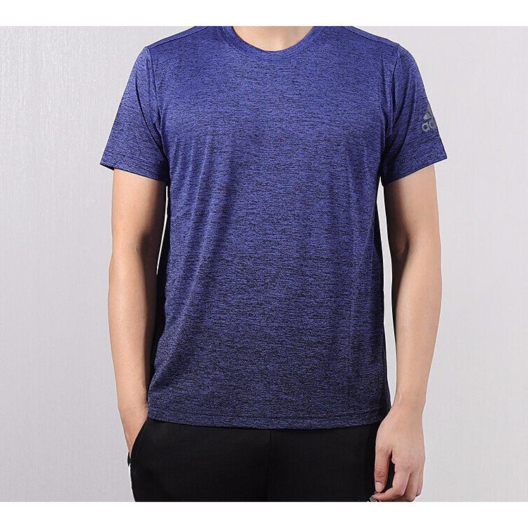 Adidas T Shirts Men's Dark Blue Crew Neck Moderate Straight Fit DZ8495