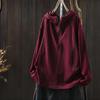 Autumn/Winter Half-Zip Stretchy Hooded Pullover Top