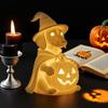Такса Лампа-призрак Хэллоуин Светящаяся лампа-призрак собаки Милая собака Статуя тыквы Ночь