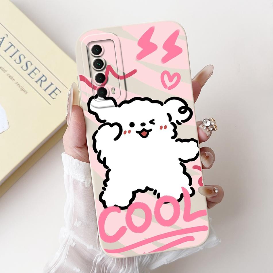For Huawei P Smart 2021 Case Huawei Y7a PPA-LX3 PPA-LX2 PPA-LX3 Cute Panda Rabbit Soft Silicone Shockproof Phone Cases