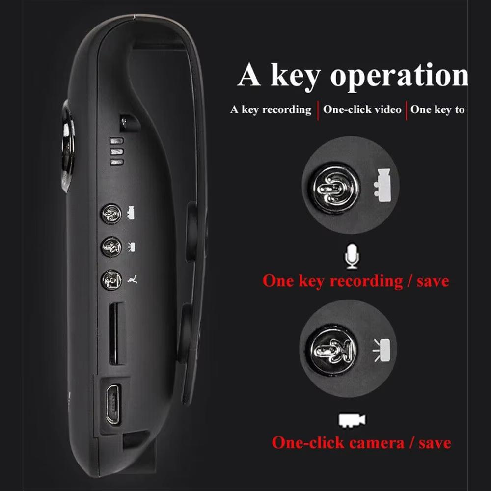 2025 New HD 1080P Mini Camera Back Clip Wearable Compact Body Cam Outdoor Security Sports DV Camcorder Motion Detection Video Recorder