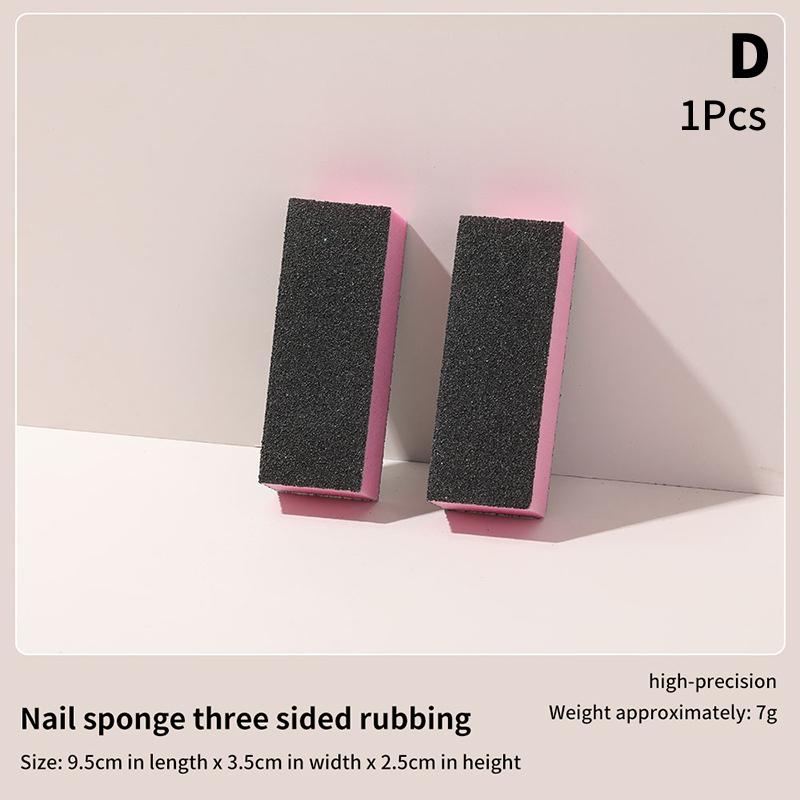 1 шт. смешанная губка для ухода за ногтями, наждачная бумага, пилочка для ногтей, двухсторонние полоски, пилочки для маникюра и дизайна ногтей, прочная мойка
