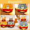 And Jerry Tom Giant Burger Plush Toy Creative Round Ball Kids Children Doll Gift