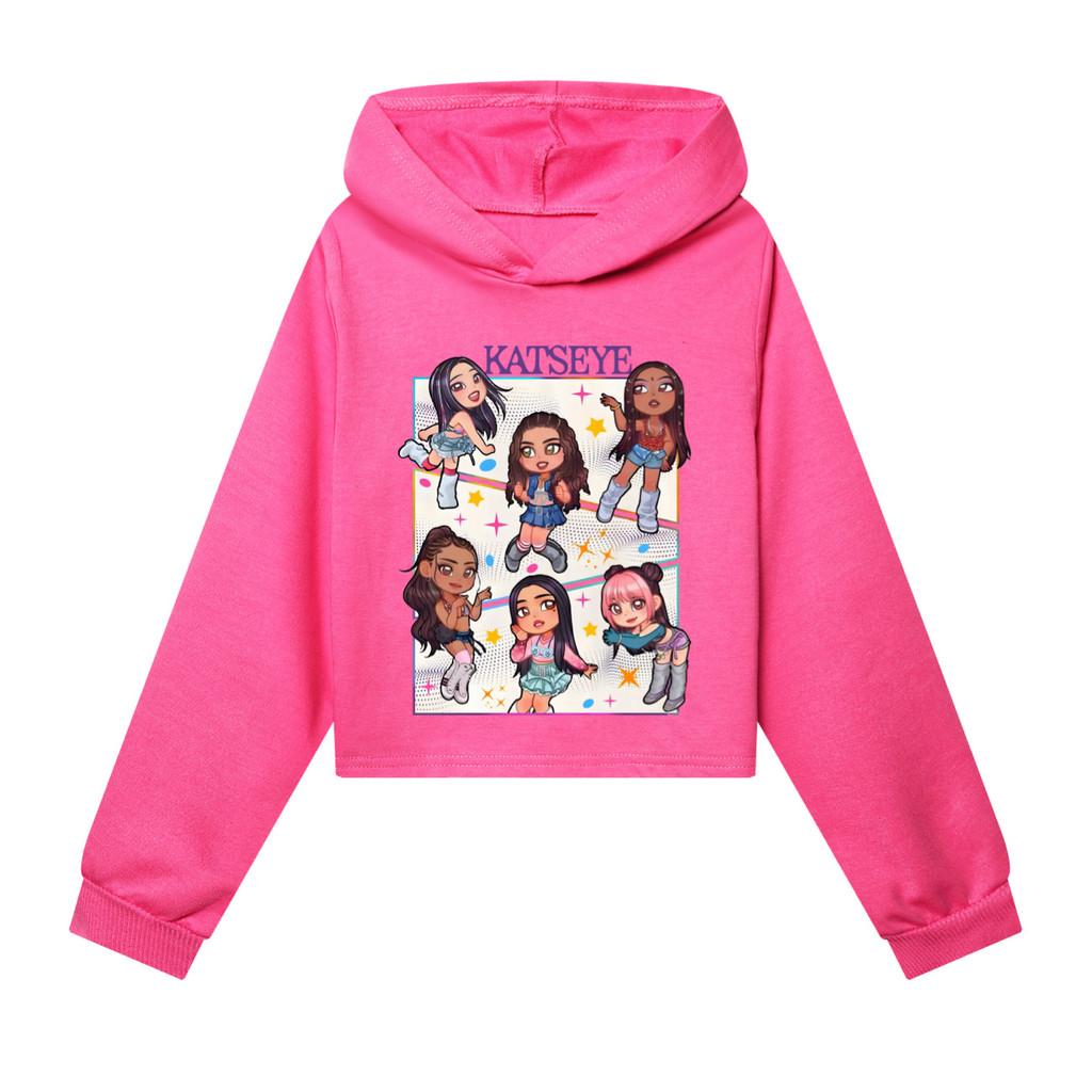 5299 Детские Толстовки с капюшоном для девочек с принтом KATSEYE
