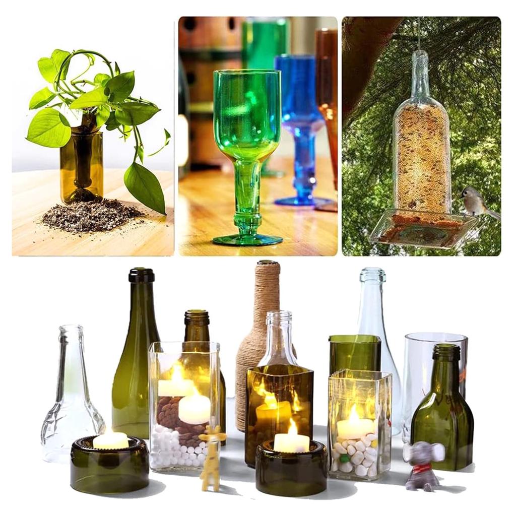 Arcs Glass Bottle Cutter Tool Портативный набор для быстрой резки стекла Аксессуары для машины для резки квадратных и круглых бутылок