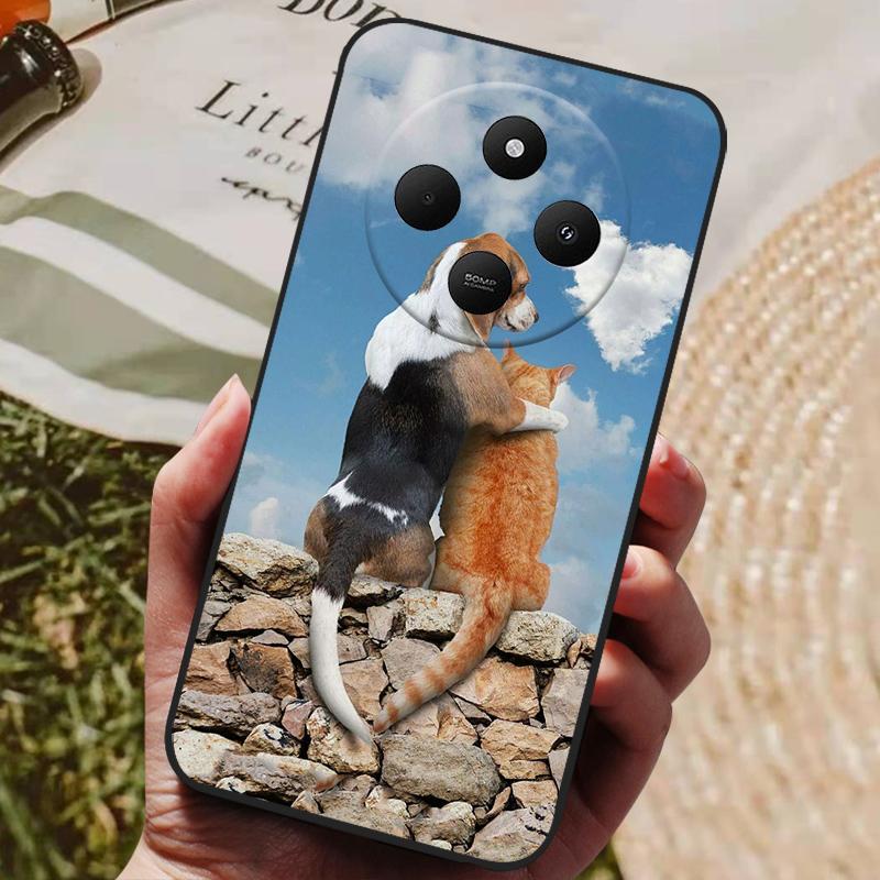 Чехол для Xiaomi Redmi 14C Poco C75 Чехол с мультяшным животным Мягкий силиконовый чехол для телефона Для Xiaomi Poco C75 Redmi 14C 14R Fundas Capa