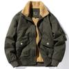 Thickened Velvet Padded Jacket Men's Washed Casual Padded Jacket Large Size Loose Tooling Pilot Padded Jacket