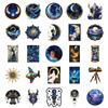 50 Personalized Black Starry Sky Universe Myth Graffiti Stickers DIY Trolley Suitcase Helmet Mobile Shell Refrigerator