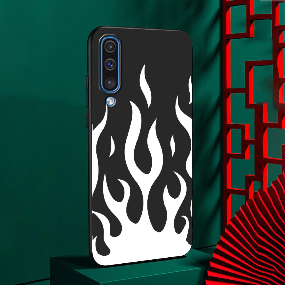 Крутой зеленый красный чехол Flame Fire для Samsung Galaxy A50 A10 A70 A30 A20e A40 A20s A10s A10e A90 5G A80 A9 мягкий черный чехол для телефона