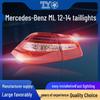 Compatible with Mercedes-Benz ML 2012-2014 W166 Models: LED Taillight Assembly with Brake, Reversing, and Rear Turn Signal Lights.