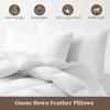 1шт гусиное перо и пух белые подушки вставки кровать сон 5 звезд отель коллекция подушки медленно отскакивают с 100% хлопковым чехлом