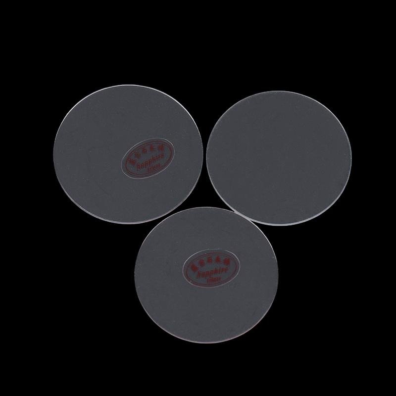 Circular Watch Glass Replacement Flat Sapphire Glass Thickness 1.0Mm Dia 25-35Mm Transparent Crystal Mineral Glass Watch Parts