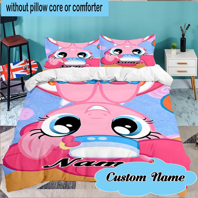 Custom Name 3PCS Pinkie Pie's Bold Adventure Bedding Set Including 1pc Duvet Cover And 2pcs Pillowcases for Bedroom, Dormitory Gift Home Decor