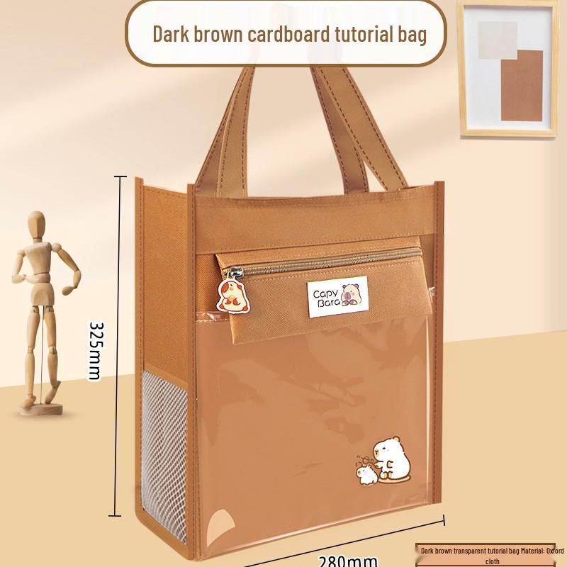 Креативная детская сумка для рисования: Дизайн большой вместимости и высокой ценности с двусторонними карманами и прочной молнией. Идеально подходит для репетиторства и художественных принадлежностей.