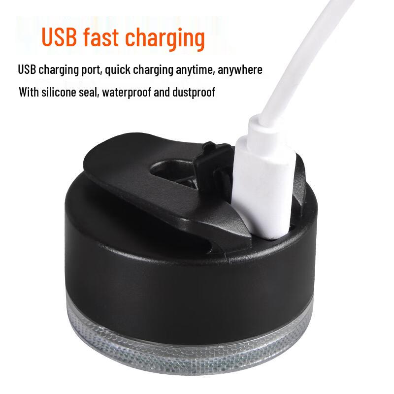 Круглая велосипедная задняя фара с USB-зарядкой