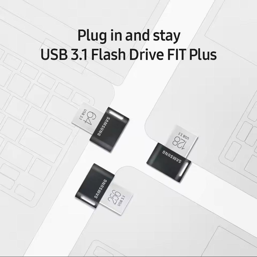 Samsung 128 ГБ Мини Флешка U Диск USB 3.1 Флешка FIT Plus 256 ГБ Флешка 64 ГБ 512 ГБ Металлическая USB 3.2 400 МБ/с Высокоскоростное Запоминающее Устройство