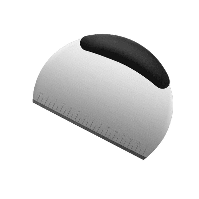 Бытовой Полукруглый из Нержавеющей Стали с Шкалой Нож для Выпечки и Нарезки Скребок для Крема, Торта, Муки