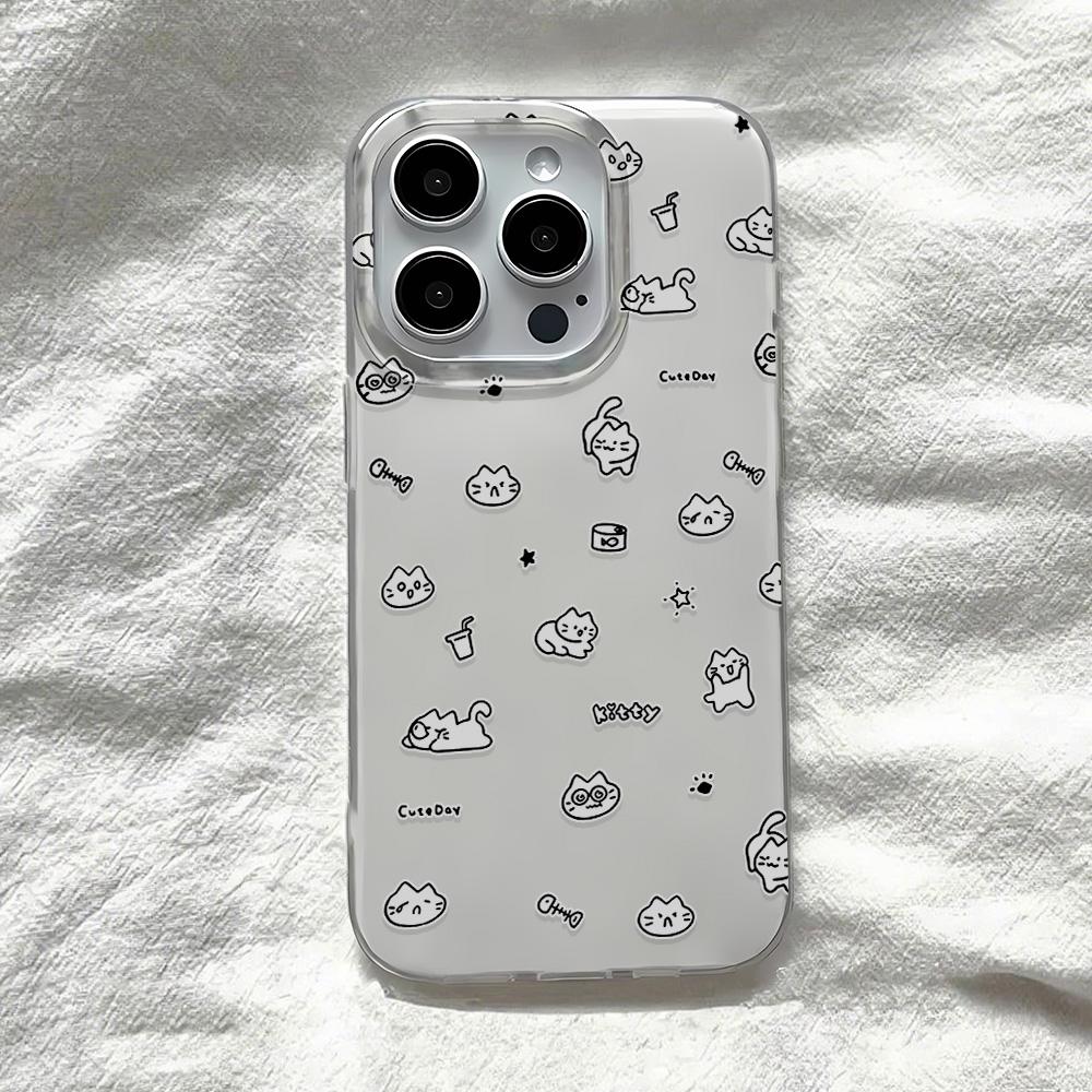 Painted Phone Case for iPhone 12 13 15 16 iPhone 16 12 13 14 15 Pro 14 15 16 Pro Max Coverage Shockproof Anti-Fingerprint Fresh Style Protective Case