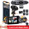 4Lens 3 Inch Dash Cam 1080P for Cars WIFI APP Video Recorder 360° Car Dvr Rear View Camera Parking Monitor Black Box Car Assecories