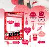 20 Pieces Valentines Day Photo Props Frame Decors Holidays Party Supplies Decorative Backdrop Happy