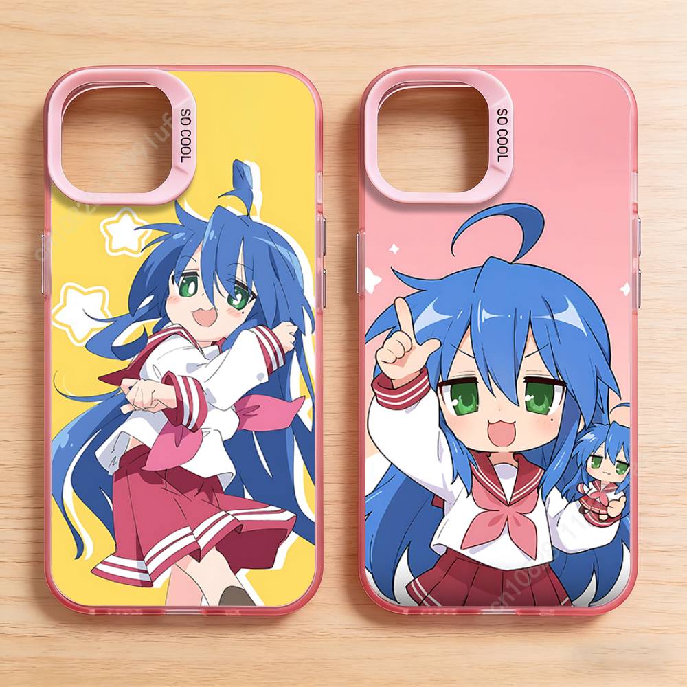 Anime Konata Izumi Phone Case for iPhone 17 16 15 14 13 12 11 Pro Plus Max Air Mini TPU Bumper