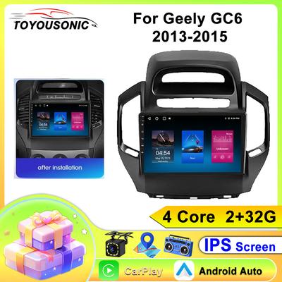 Автомобильное радио Carplay для Geely GC6 2013-2015 Навигация GPS Android Auto Мультимедийный проигрыватель Стереоблок WiFi BT No 2din 4G