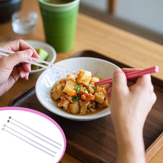 1 Pair Cat Paw Chopsticks Reusable Non-Slip Grip Chopsticks Cute Cat-themed Utensils for Cat Lovers Sushi Noodles Rice Dining