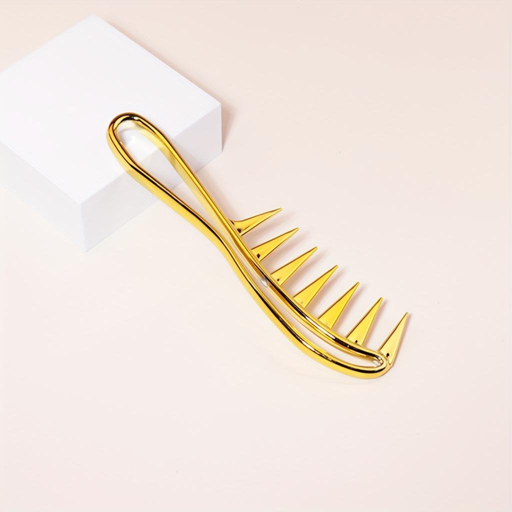 Расческа с широкими зубьями для кудрявых волос, распутывающая расческа для волнистых волос, ручка из АБС-пластика, подходит для влажных или сухих волос