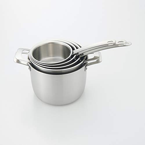 MUJI Stainless Steel Aluminum Triple-Layer Saucepan, Approx. 1.5L, Approx. 36cm W x 13cm H, 82219920, Silver