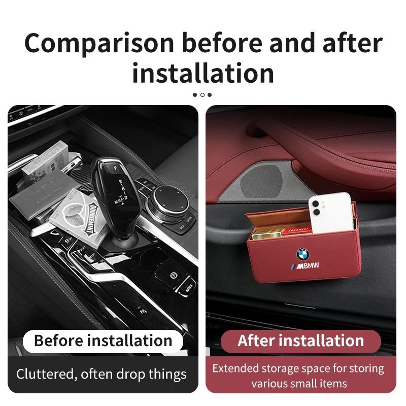 2025 Hot Car Accessories Square Leather Storage Box Accessories For BMW X1 X3 X5 3 Series 5 Series F10 F25 F18 F15 F30 G01 G02 G