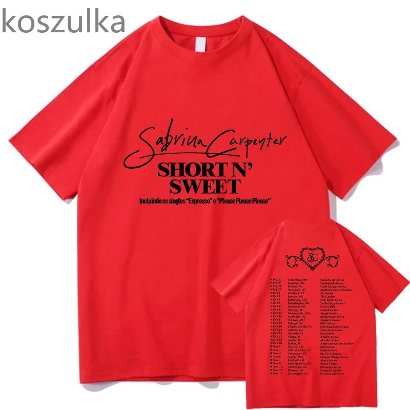 Футболка Sabrina Carpenter Short n' Sweet Album Tour Crewneck Please Please Please Футболка с коротким рукавом унисекс для женщин, модная уличная одежда