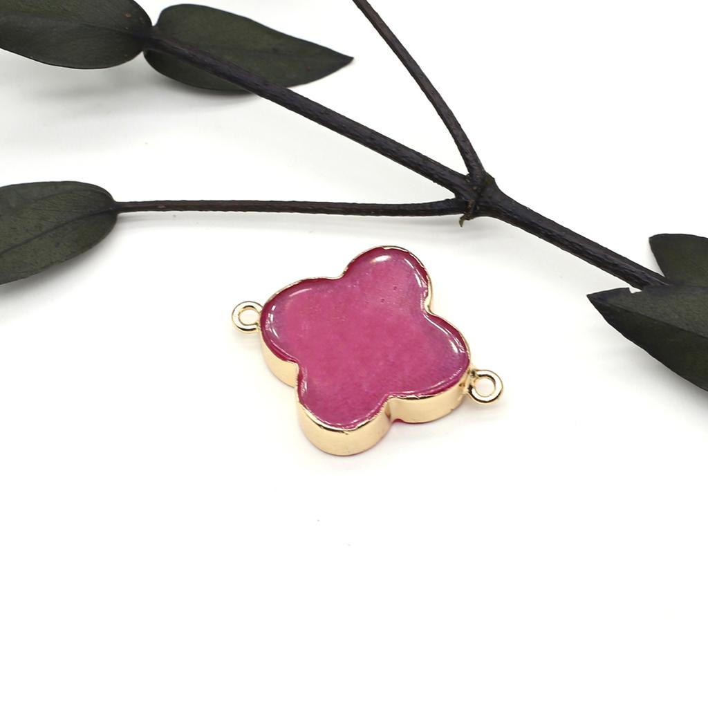 Necklace Connector Natural Stone Lapis Lazuli/Labradorite Quadrangle Connector For Jewelry Making DIY Necklace Bracelet Accessor