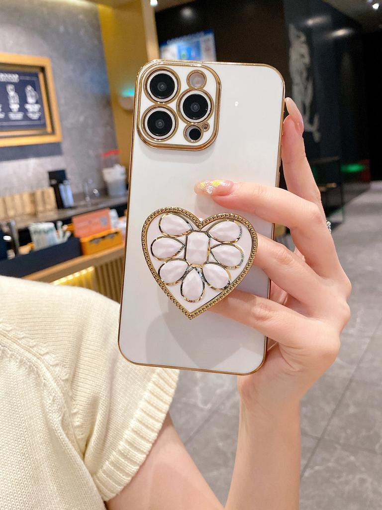Покрытие Love Держатель для бриллиантов Чехол для телефона Для For Iphone 17 16 1 14 Plus 13 12 Mini 11 Pro Max X XS XR 7 8 SE2 SE3 Задняя крышка