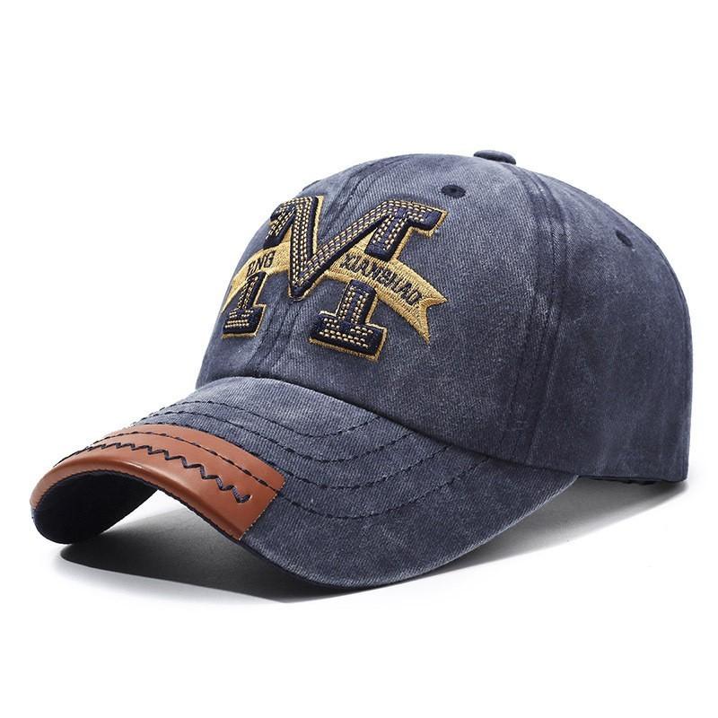 Water Washed Cotton Letter Embroidery Casual Baseball Hat For Sunshade And Daily Wear