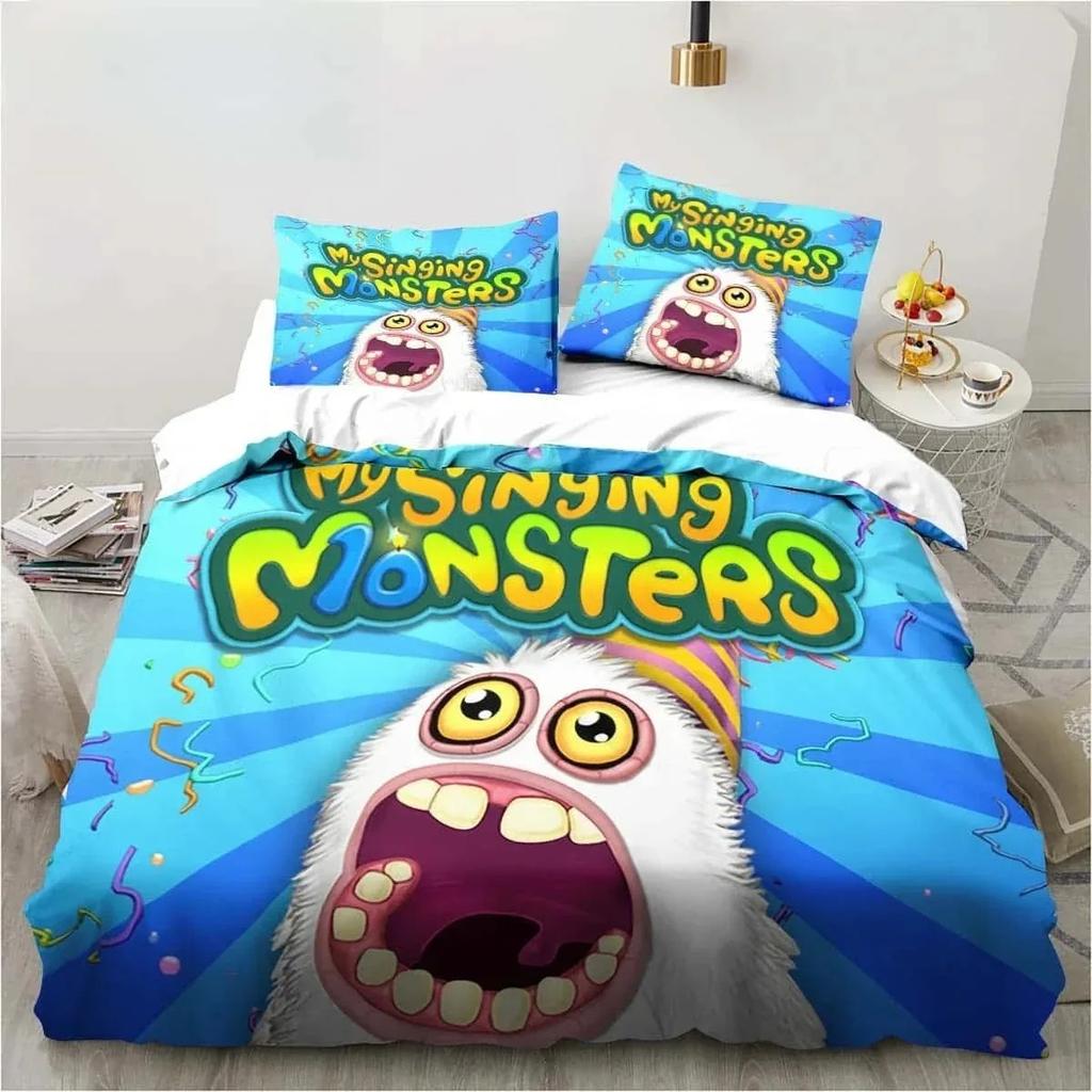 3D Print My Game Singing Monsters Bedding Sets Comforter Quilt Bed Cover Duvet Cover Pillow Case Sets Kids Adult Size