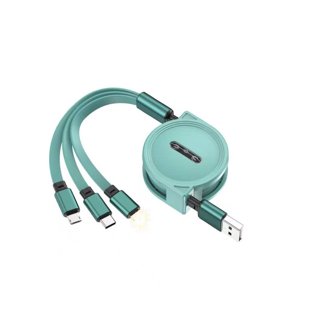 3 в 1 USB-кабель для быстрой зарядки Кабель USB Type C для iPhone Samsung Huawei Xiaomi Micro USB Lightning Cable Зарядное устройство