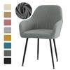 1PC Stretch Polar Fleece Chair Cover Dining Room High Armchair Covers Solid Color Seat Cases for Office Banquet Home Decor