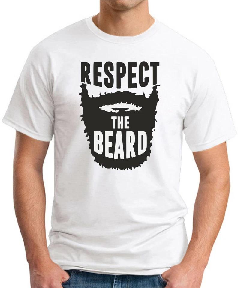 RESPECT THE BEARD T-SHIRT > Funny Slogan Novelty Mens Geeky Gift Geek Hipster 1