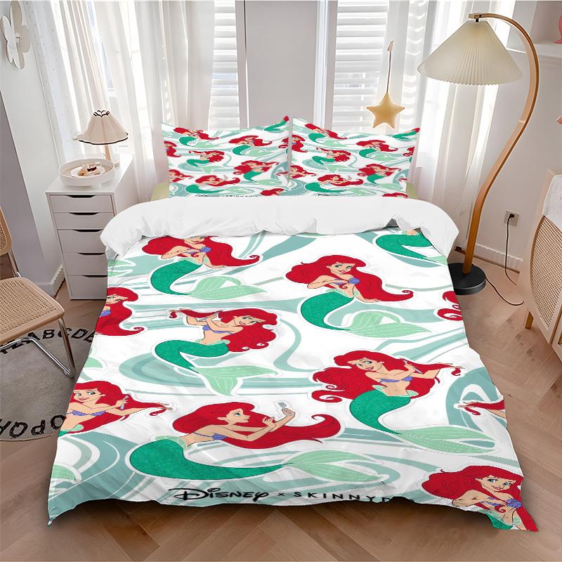 Mermaid Fantasy Print 3Pcs Bedding Setduvet Cover With 2 Bedropillowcase Home Birthday Gift