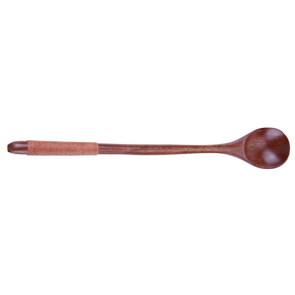 Десертная Прочная Чайная ложка Кухонная Посуда Длинная ручка Деревянная ложка Суповая ложка Кофейная ложка Ложки