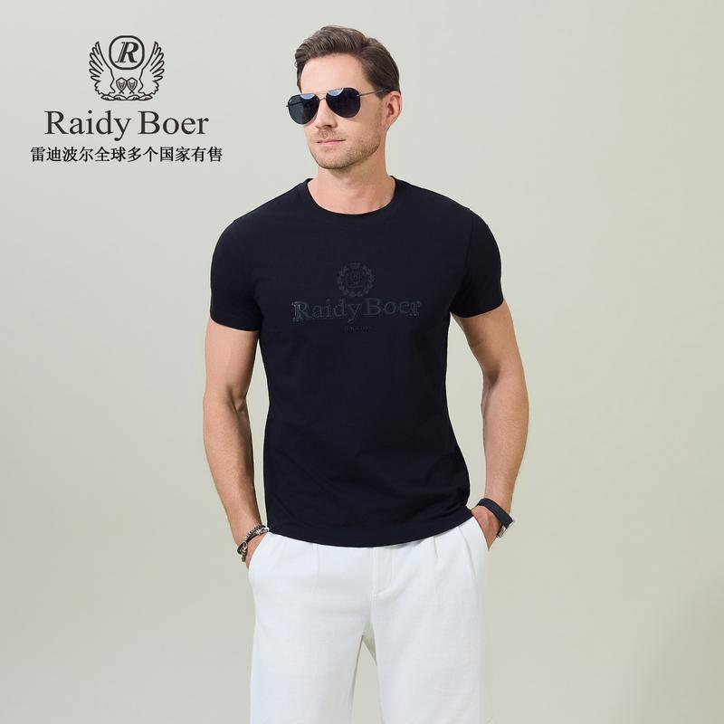 2026 Summer Men's 3D Silicone Short-sleeved T-shirt with Shutan Cotton