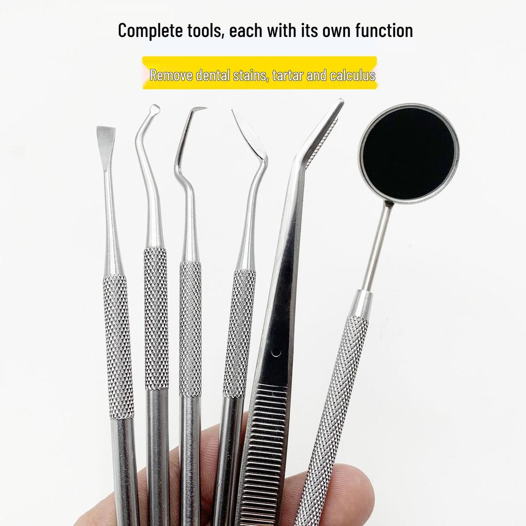 Набор стоматологических инструментов: Очиститель зубов из нержавеющей стали, зонд, пик и экскаватор для ухода за полостью рта