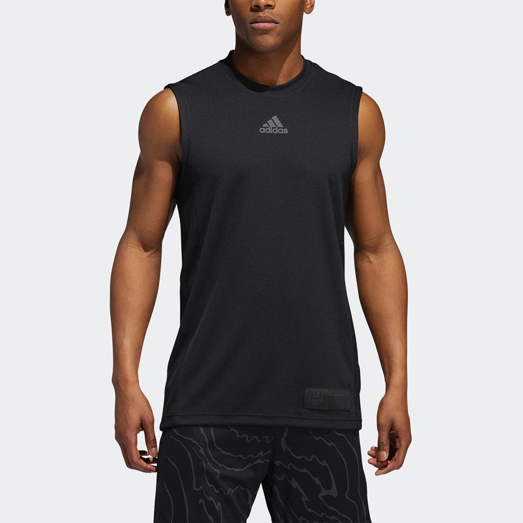 Adidas Пуловер с круглым вырезом и логотипом, спортивный повседневный жилет без рукавов, мужские жилеты, черный цвет DZ0607