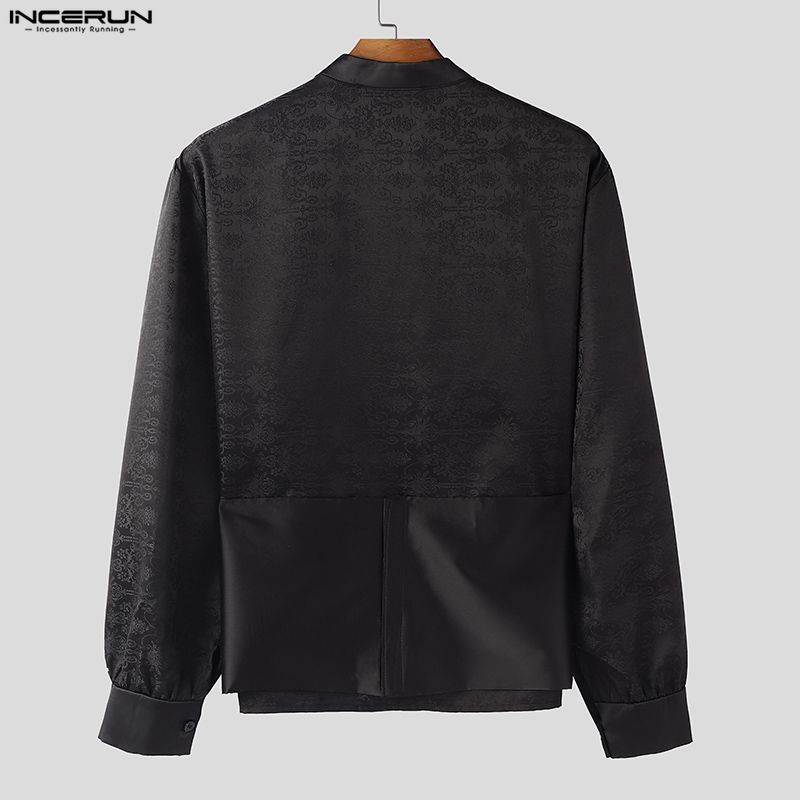 INCERUN Женские кроп-топы с глубоким V-образным вырезом, длинным рукавом, цветочным пэчворком, перекрещивающиеся спереди, повседневные, элегантные