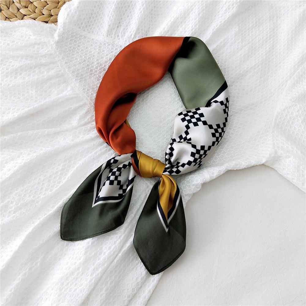 Fashion Decoration Scarf Hairband Tie Hair 70 Small Square Scarf Silk Scarf Women'S Spring And Autumn Versatile Small Scarf Professional Scarf