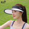 Summer Ice Silk Big Brim Sunscreen Hat Women's Outdoor Travel Visor Casual Sports Fashion Versatile Empty Top Hat