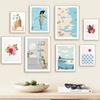 Beach Sea Waves Swimming Pool Flower Minimalist Posters And Prints Canvas Painting Wall Art Pictures For Living Room Decor
