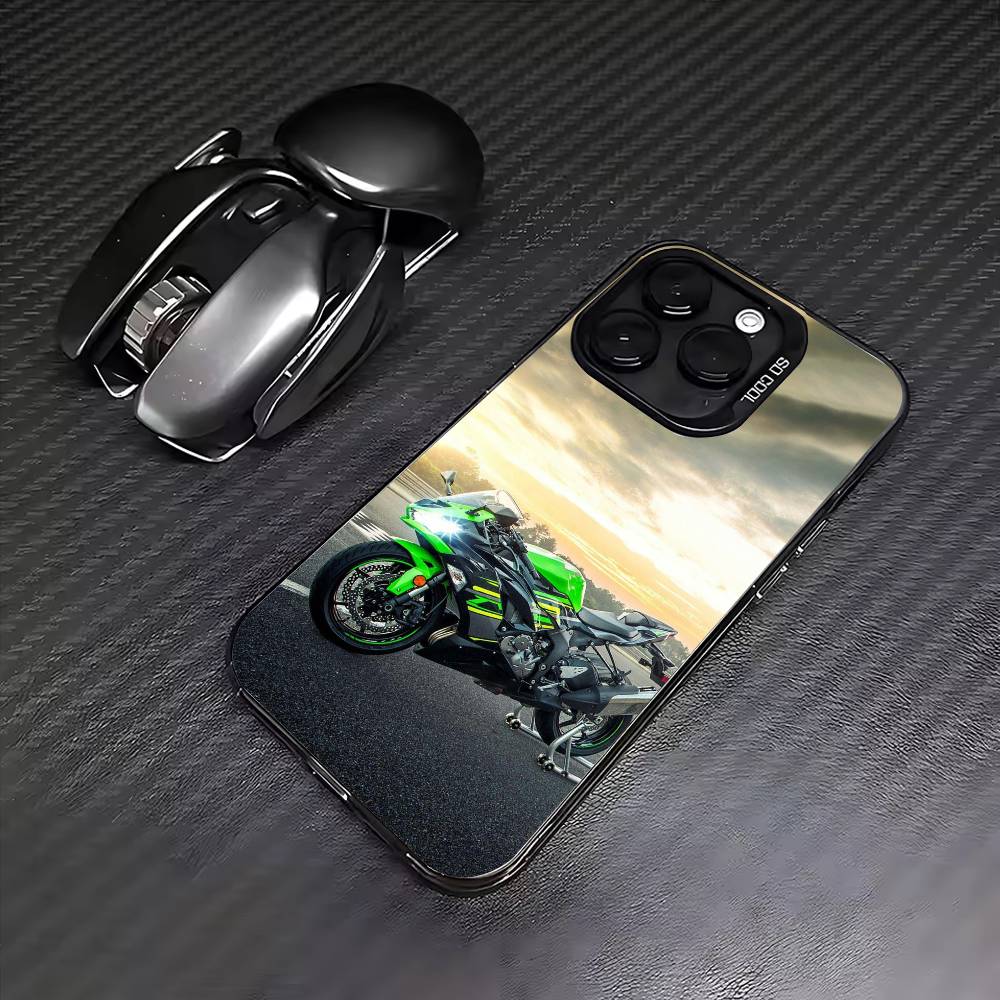 NINJA 1100SX SE Phone Case For iPhone17,16,15,14,13,12,11 Plus,Pro Max Colored Silver Plated Inside Cover