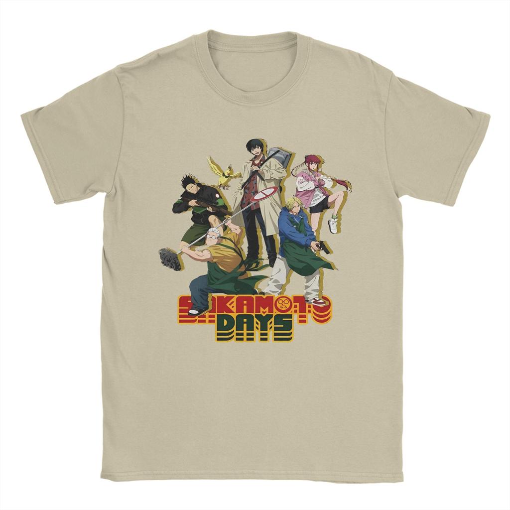 Принтованная футболка 'Дни Сакамото' мужская хлопковая с коротким рукавом Sakamoto Days с круглым вырезом летняя одежда